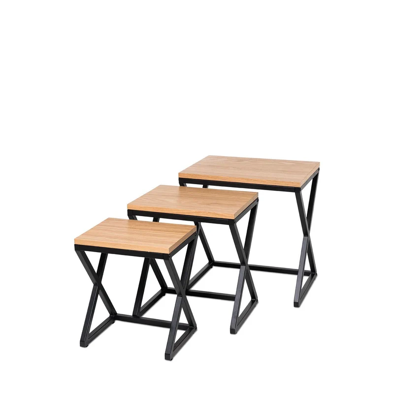 Mesa de centro Ciro Roble/Negro 34 cm