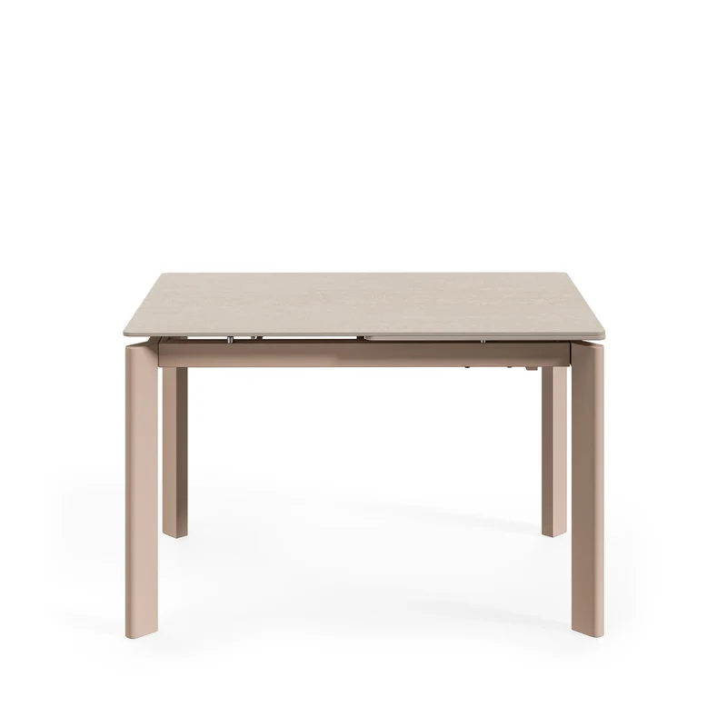 Mesa de comedor Constance travertino y beige 140 cm