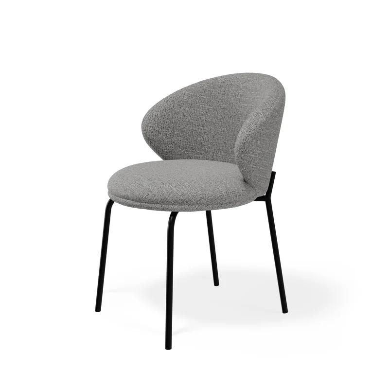 Silla Lisbet gris con patas negras