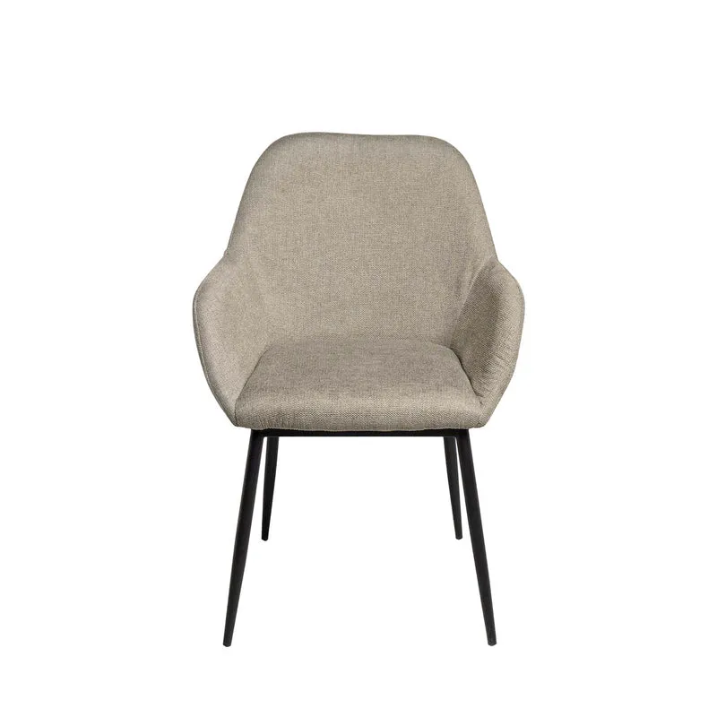 Silla Isabella Taupe con Patas negras