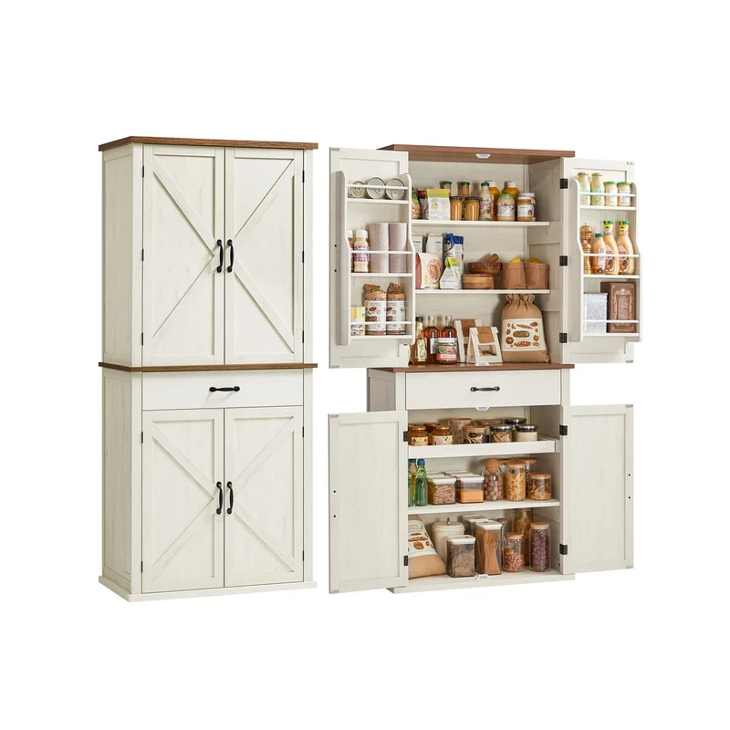 Armario alto de cocina con puertas estante ajustable y cajón