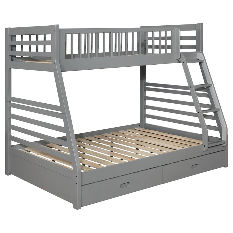 Coaster Furniture Ashton 460182 2-Drawer Wood Twin Over Full Bunk Bed - Grey
