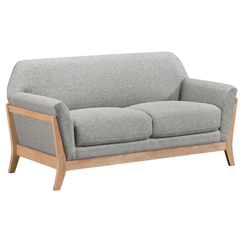 Coaster Furniture Vaughn 511072 Fabric Upholstered Flared Arm Loveseat - Grey