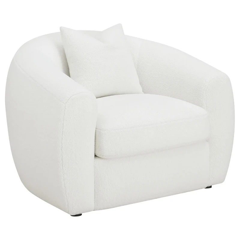 Coaster Furniture Isabella 509873 Faux Sheepskin Upholstered Accent Chair - Natural