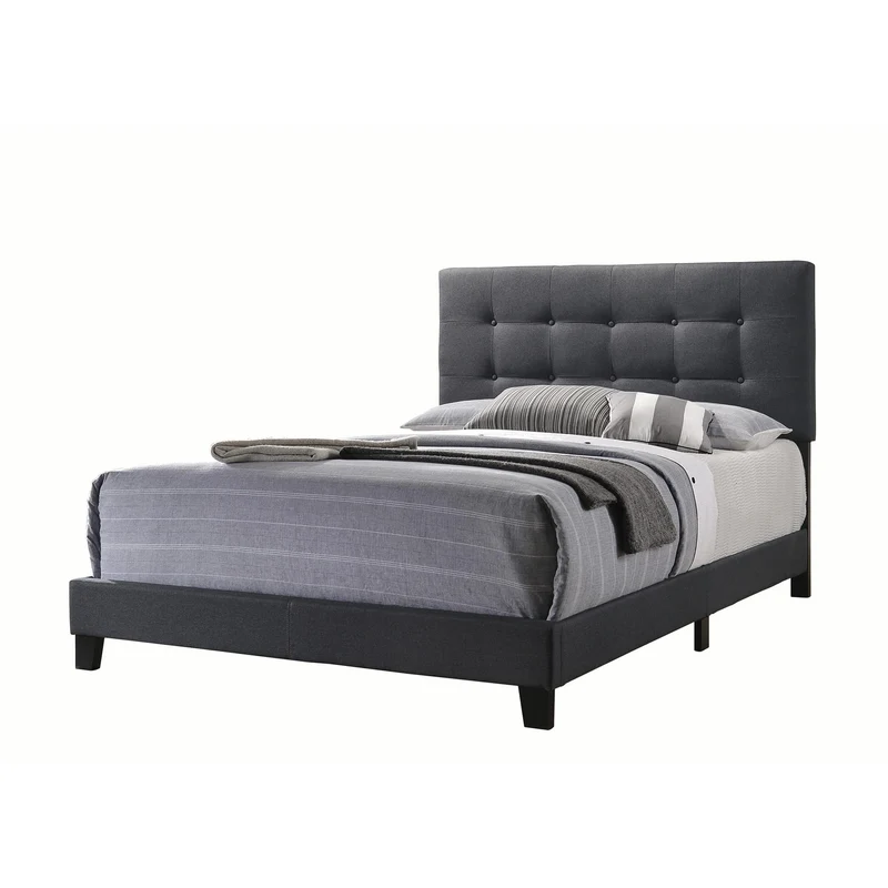 Coaster Furniture Mapes 305746F Upholstered Full Panel Bed - Charcoal