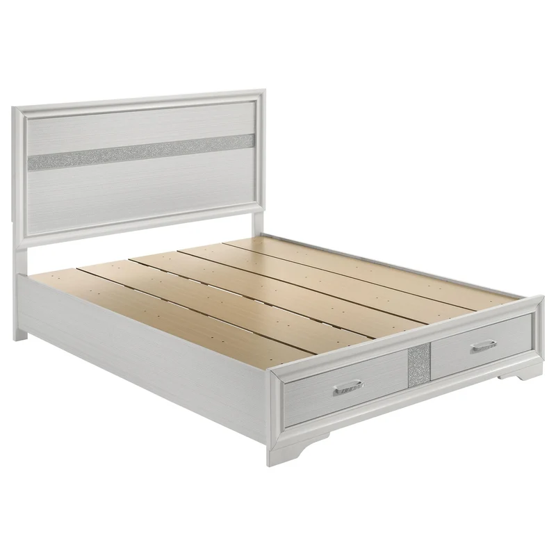 Coaster Furniture Miranda 205111Q 51-inch Wood Queen Storage Panel Bed - White