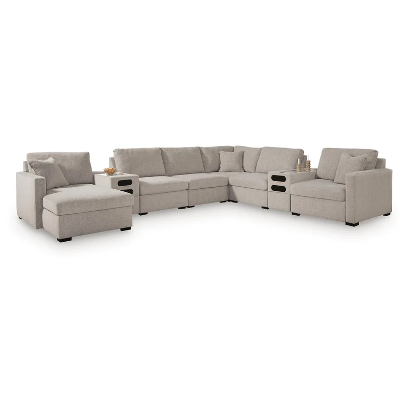 Benchcraft ModMax Luxe Fabric 8 pc Sectional 6860516/6860527/6860527/6860546/6860546/6860546/6860565/6860577