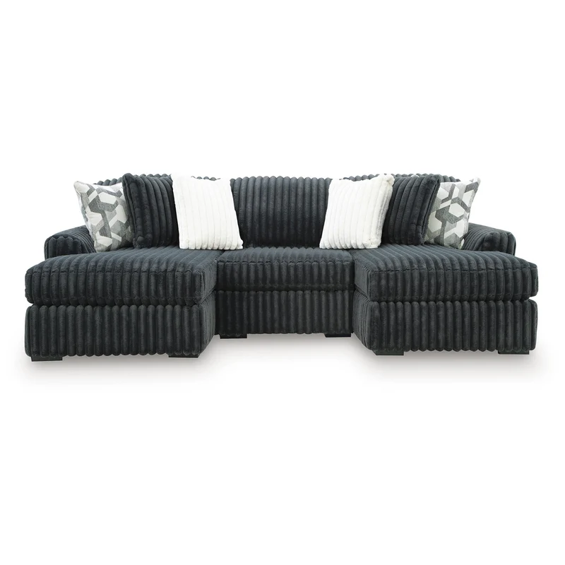 Signature Design by Ashley Midnight-Madness 98105S8 3 pc Double Chaise Sectional