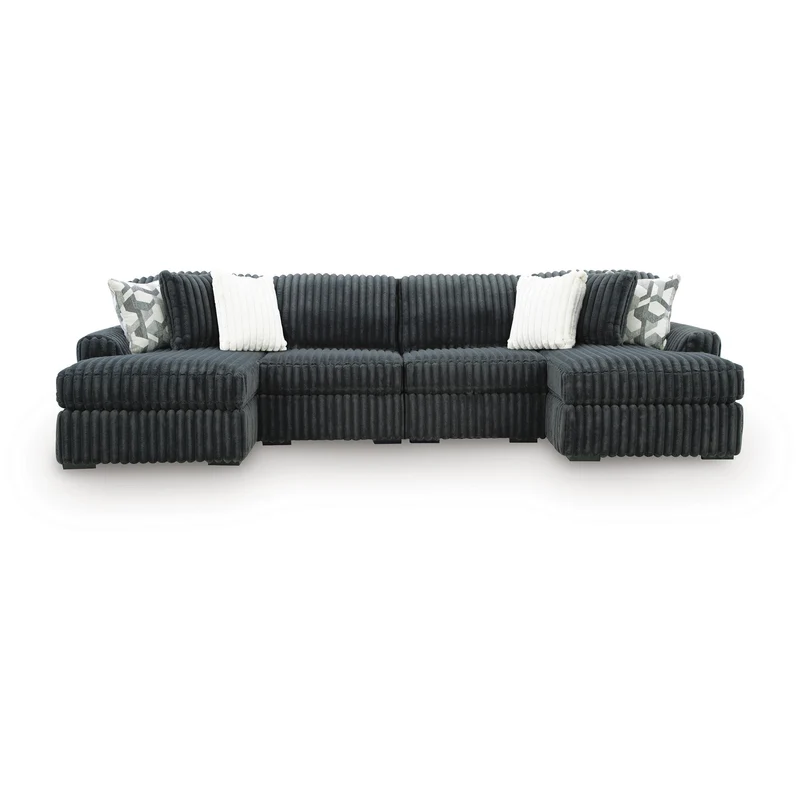 Signature Design by Ashley Midnight-Madness 98105S19 4 pc Double Chaise Sectional