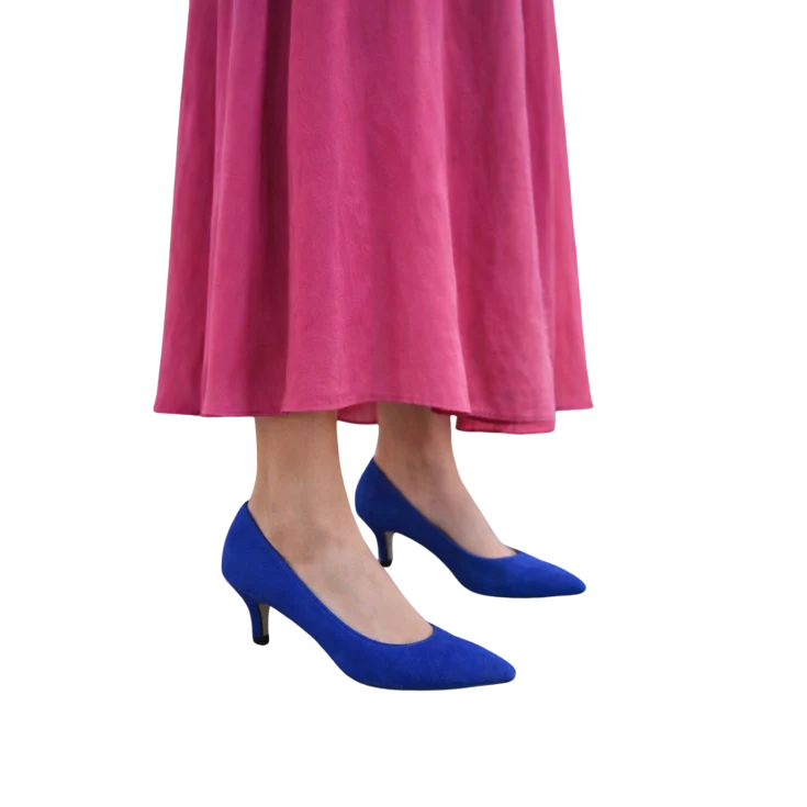 MUJER ZAPATO DE SALON EBO AZUL