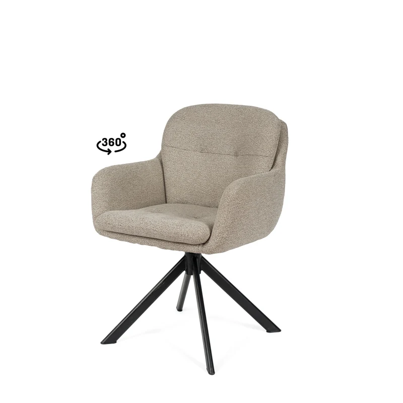 Silla Silvi Taupe con Patas negras