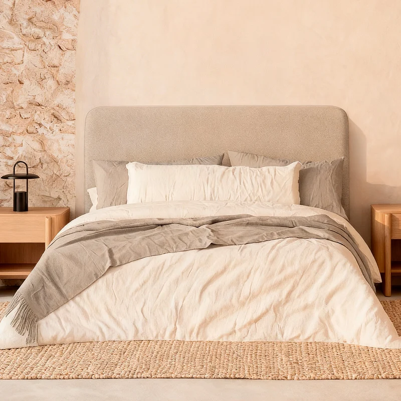 Cabezal Galerna 135/140 Tapizado Taupe