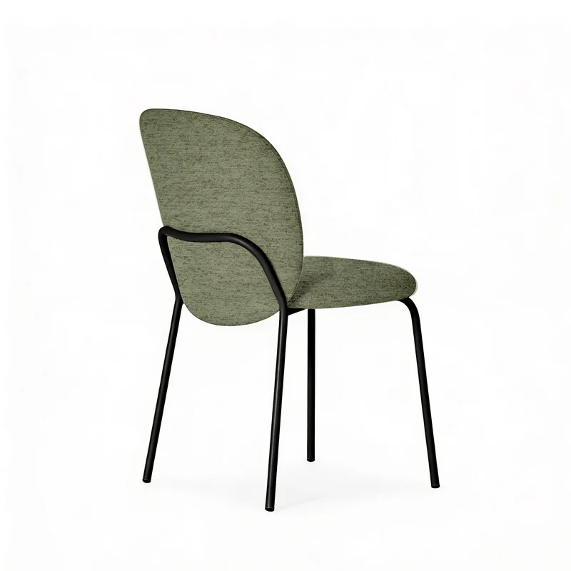 Silla Riona verde con patas negras