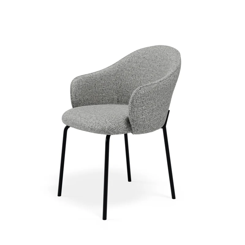 Silla Mirabella gris con patas negras