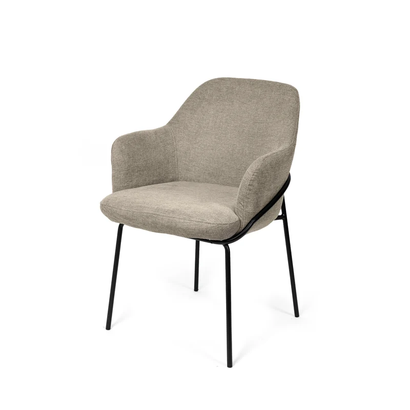 Silla Abigail Taupe con Patas negras