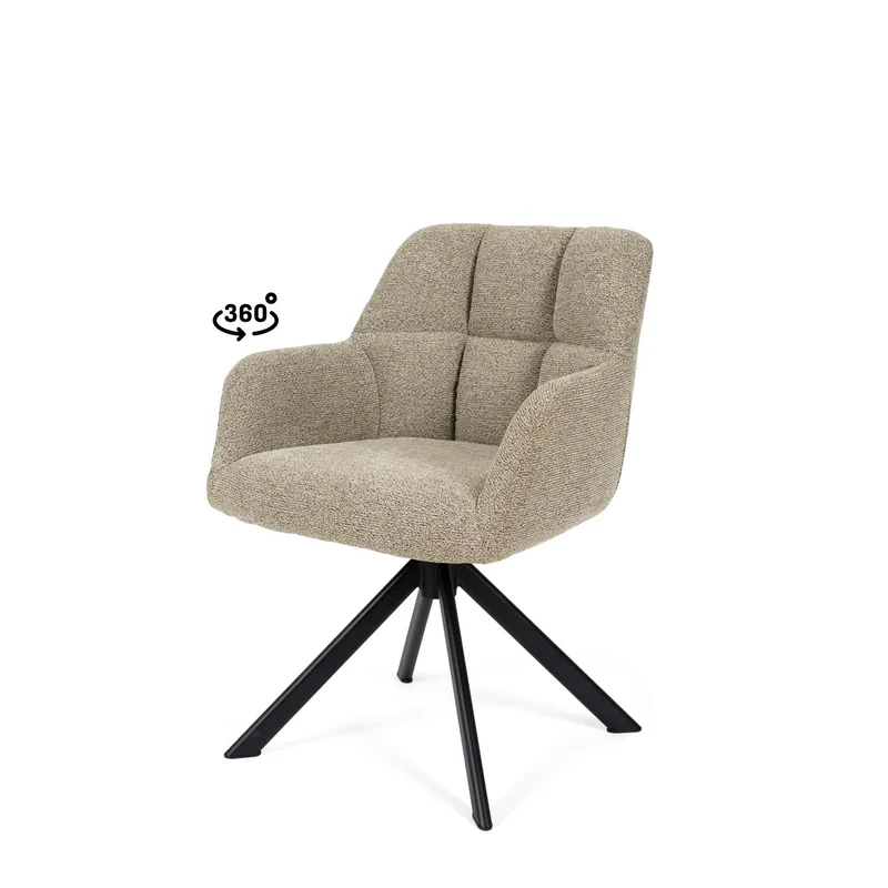 Silla Taimi Taupe con Patas negras