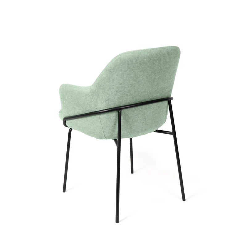 Silla Abigail menta con patas negras