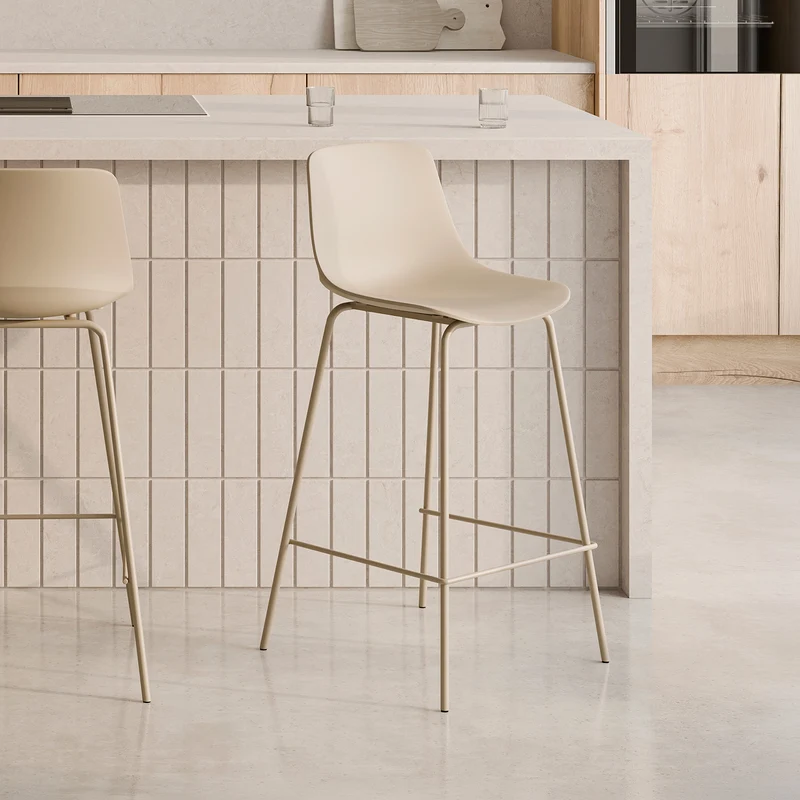 Taburete Bajo Elton Beige