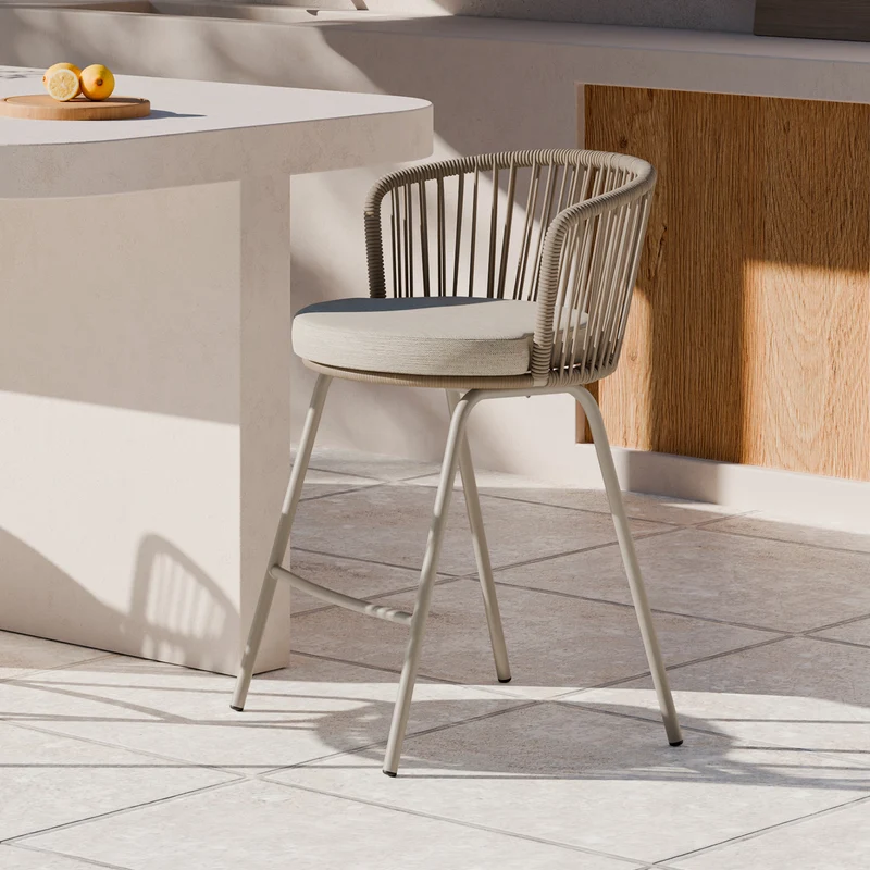 Taburete Alto Pierre Beige