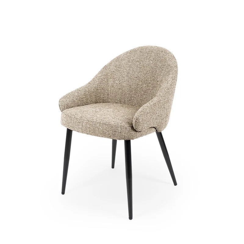 Silla Mira Taupe con Patas negras