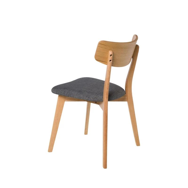Silla Keira Dark Gris con Patas de madera