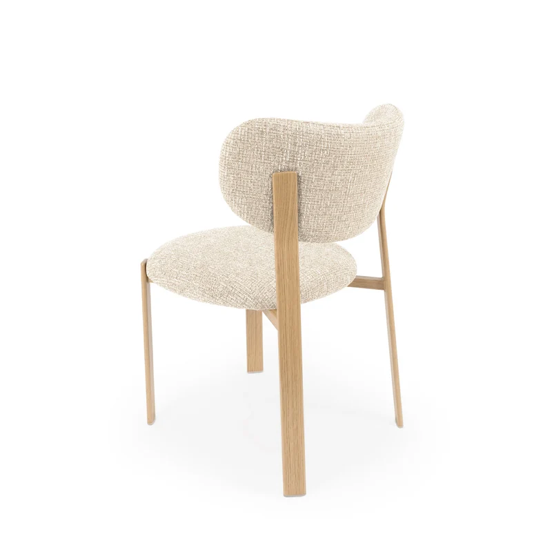 Silla Rumi Beige con Patas de madera