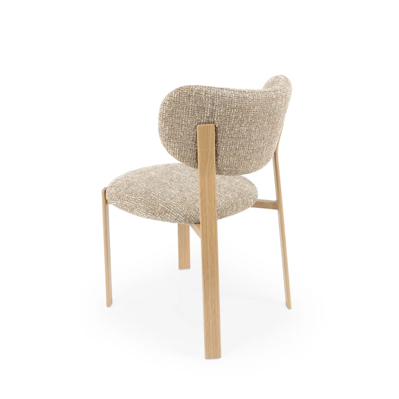 Silla Rumi Taupe Roble con Patas de madera