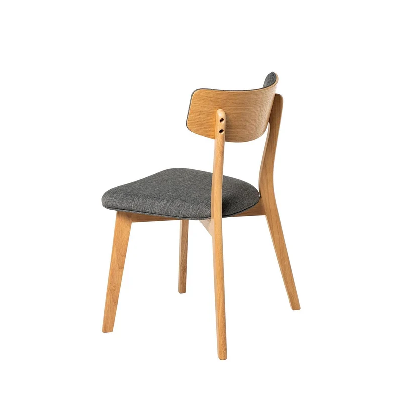 Silla Anais Dark Gris con Patas de madera