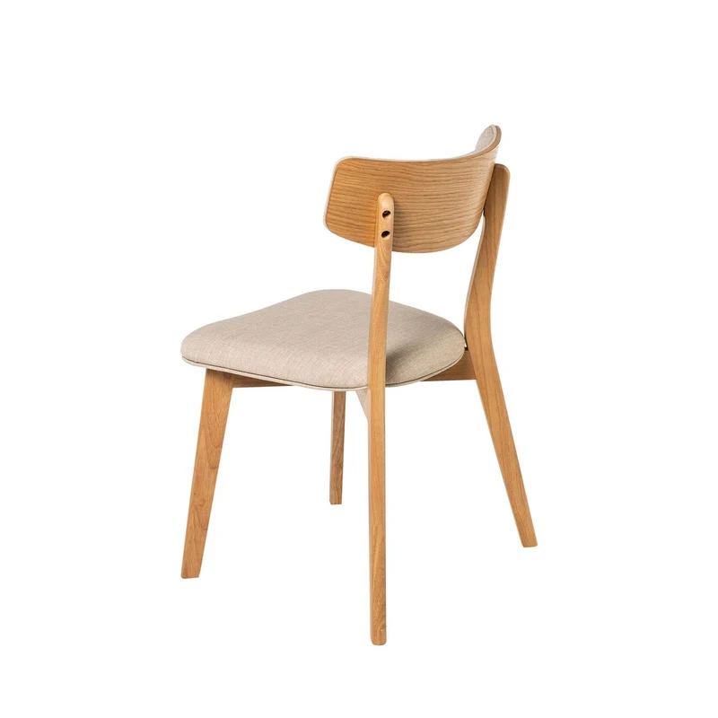 Silla Anais Beige con Patas de madera