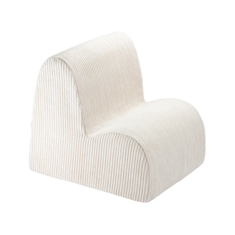 Silla Infantil Nube de Pana Blanca Crema