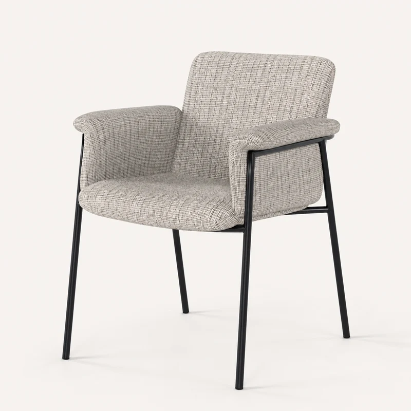 Silla de Comedor Carolyn Con Brazos Taupe