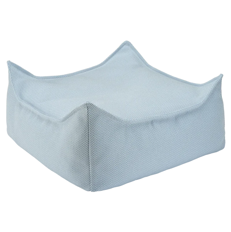 Puf de Exterior Cuadrado Azul Impermeable