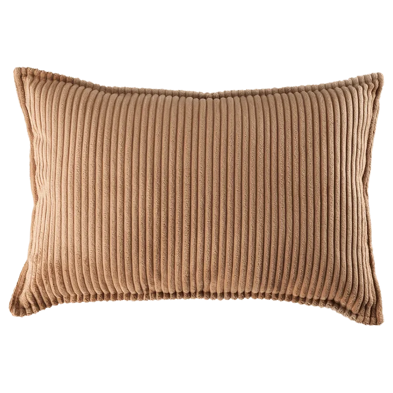 Cojín Rectangular de Pana Marrón