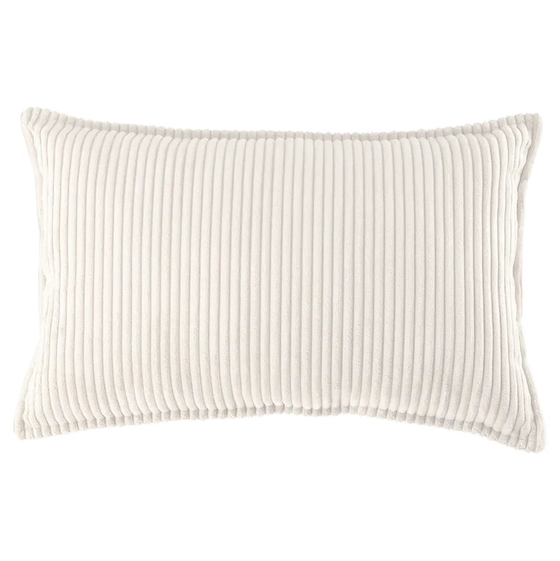Cojín Rectangular de Pana Blanco Crema