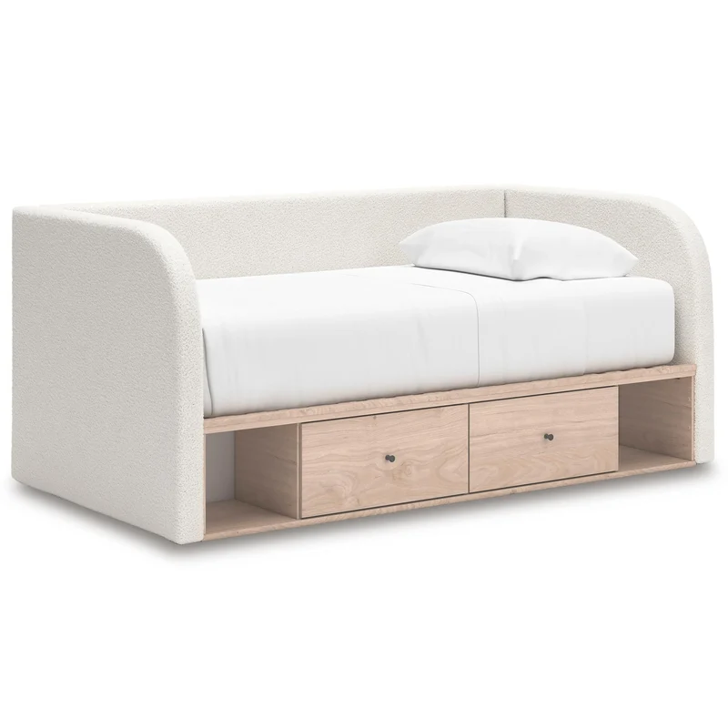 Signature Design by Ashley Arloster PCB1566B9 Twin Upholstered Day Bed with Storage