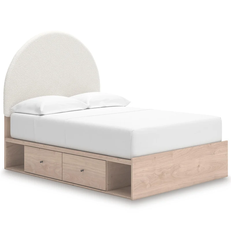 Signature Design by Ashley Arloster PCB1566B5 Full Upholstered Panel Bed with Storage