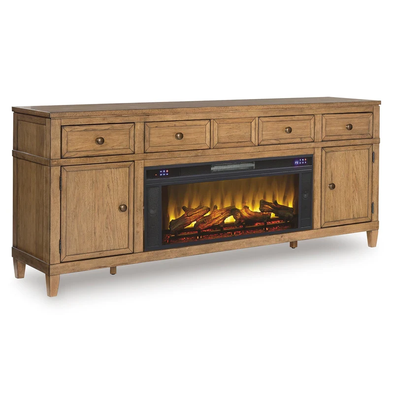 Signature Design by Ashley Sharlance W655W1 81" TV Stand with Electric Fireplace