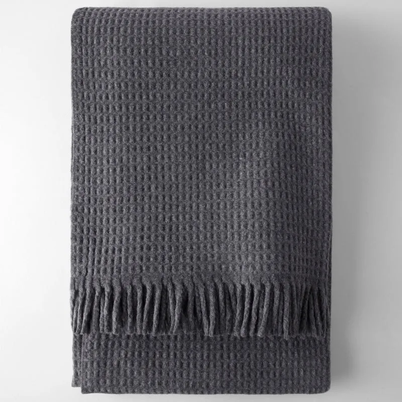 Manta Basics Waffle Gris Oscuro
