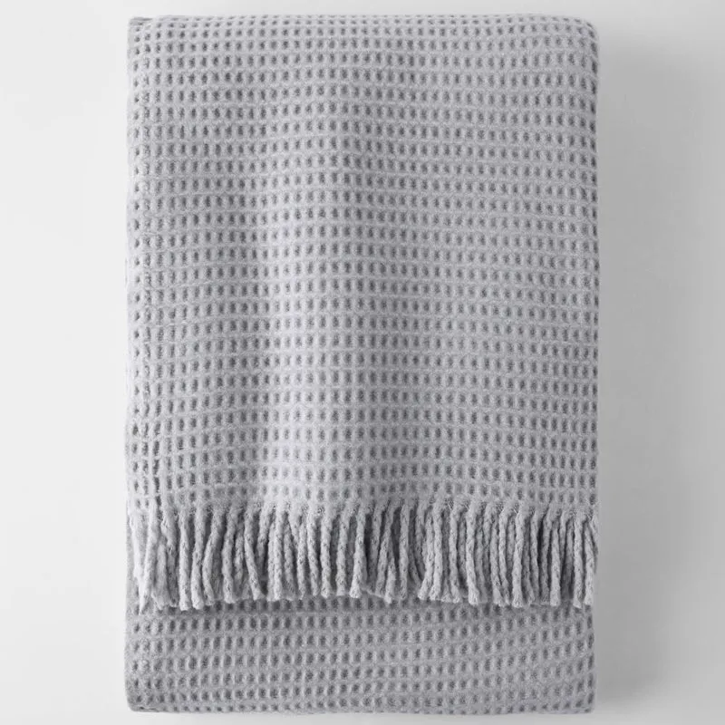 Manta Basics Waffle Gris Claro