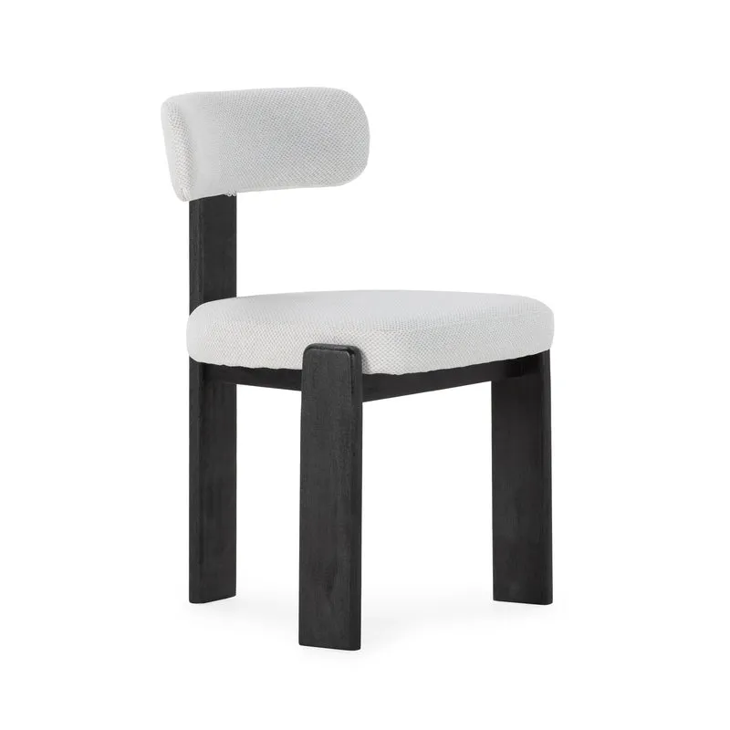 Silla de Comedor Tapizada Nadia Gris Hielo & Negro