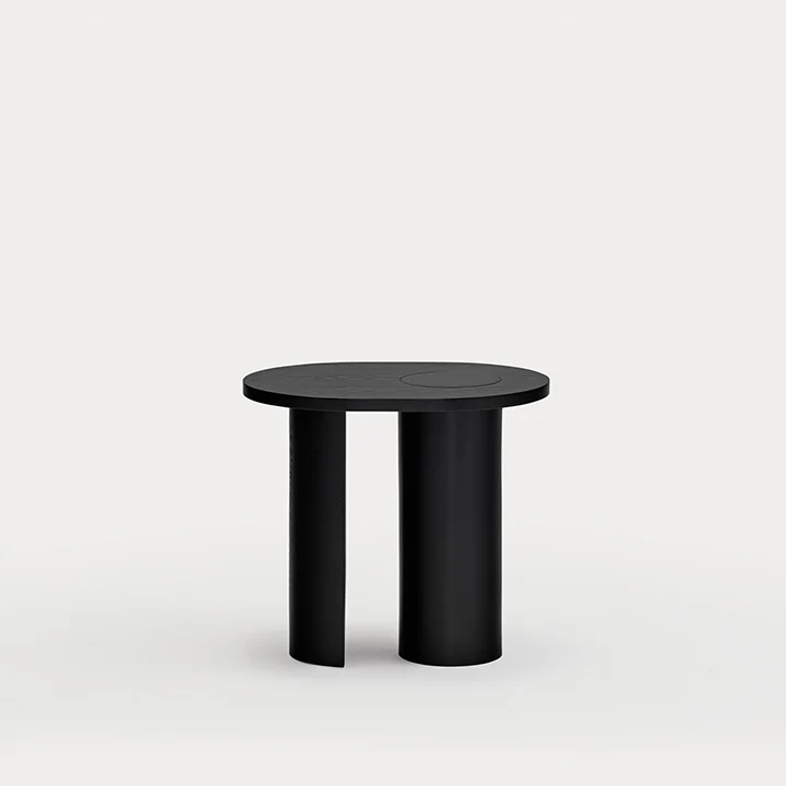 Mesa Auxiliar Ovalada Nori 60 Negro