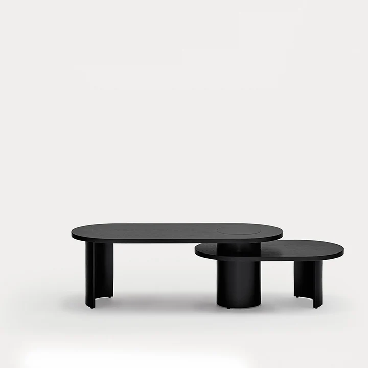Mesa de Centro Ovalada Nori 95 Negra