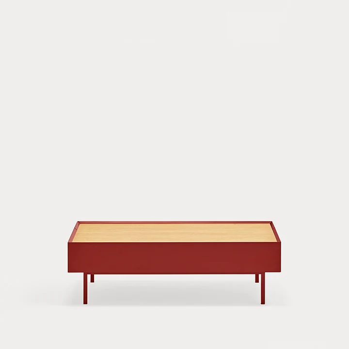 Mesa de Centro Rectangular Arista 110 Burdeos