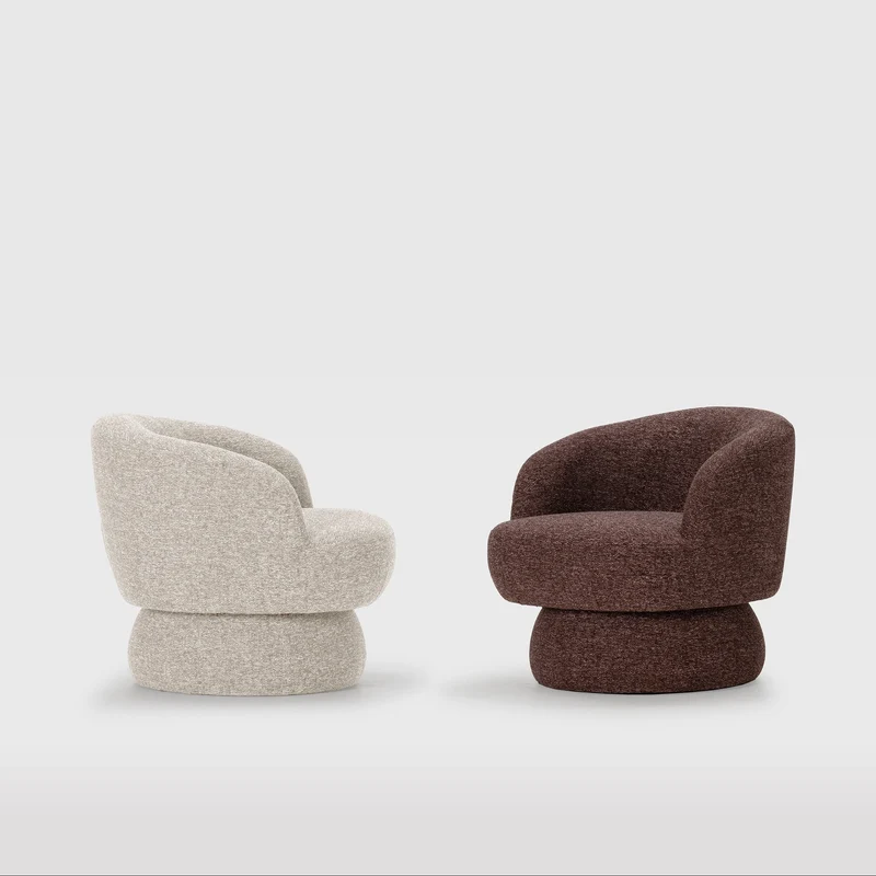 Sillón Tapizado Giratorio Dali Beige