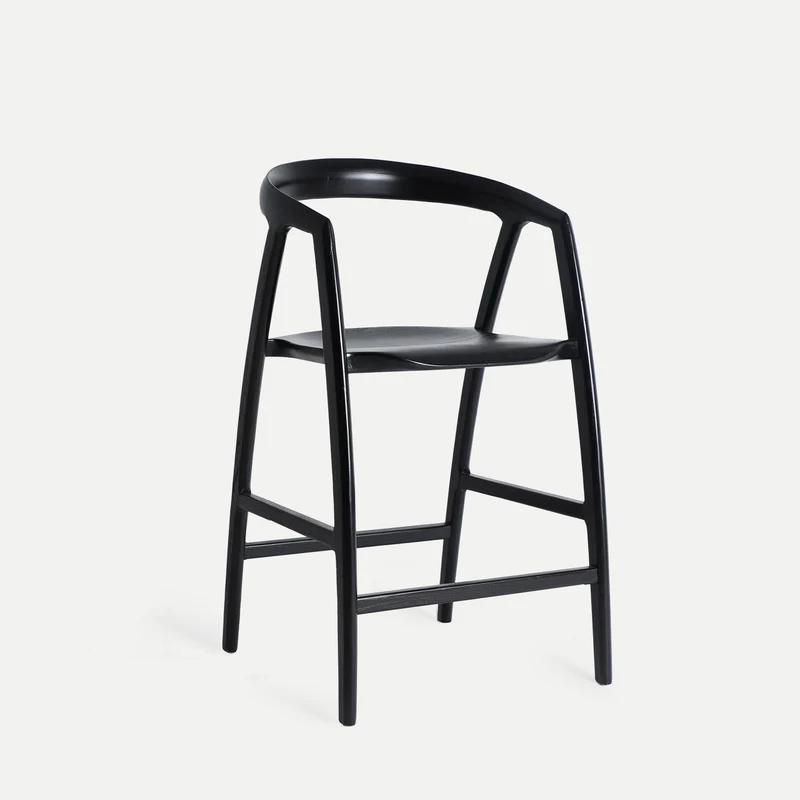 Taburete Alto Hasloch Negro