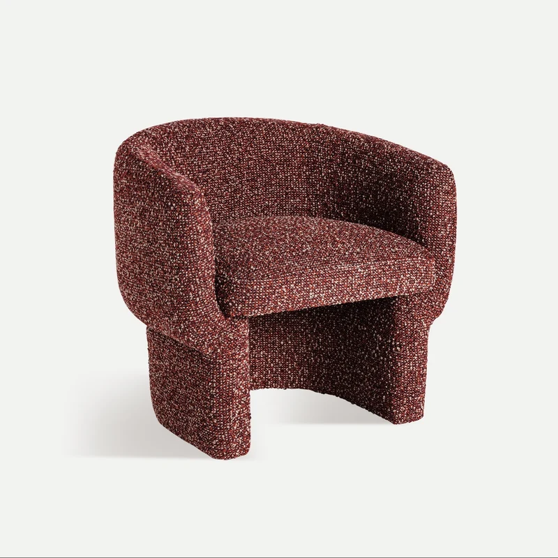 Sillón Tapizado Leke Burdeos Jaspeado