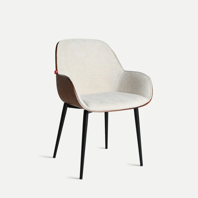 Silla Tapizada Beesd Blanco Roto