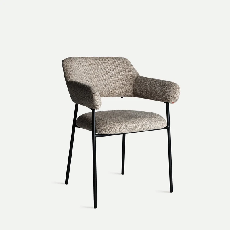 Silla Tapizada Sarzay Marrón Jaspeado