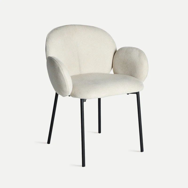 Silla Tapizada Burgnac Crema