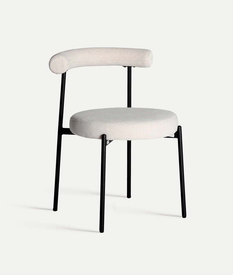 Silla Tapizada Breville Blanco Roto